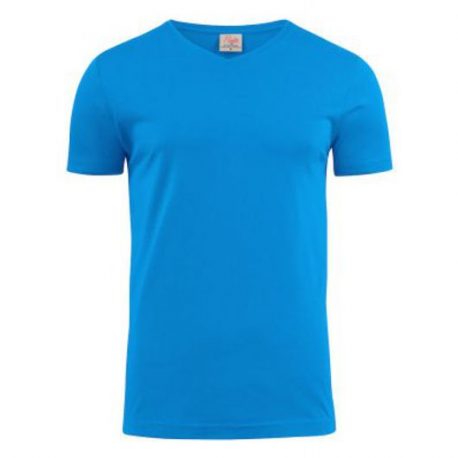 Printer Heavy V t-shirt Oceaan Blauw