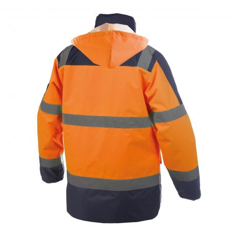 DASSY® Atlantis FLUO-ORANJE/MARINEBLAUW (achterkant)