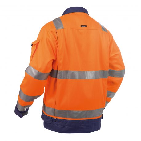 DASSY® Dusseldorf FLUO-ORANJE/MARINEBLAUW (achterkant)