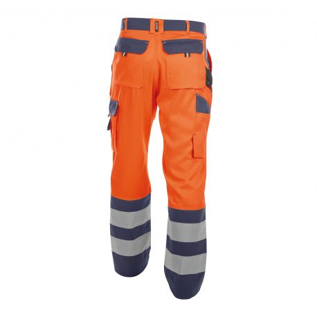 DASSY® Lancaster FLUO-ORANJE/MARINEBLAUW (achterkant)