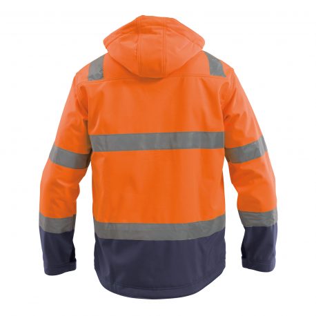 DASSY® Malaga FLUO-ORANJE/MARINEBLAUW (achterkant)