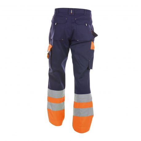 DASSY® Omaha MARINEBLAUW/FLUO-ORANJE (achterkant)