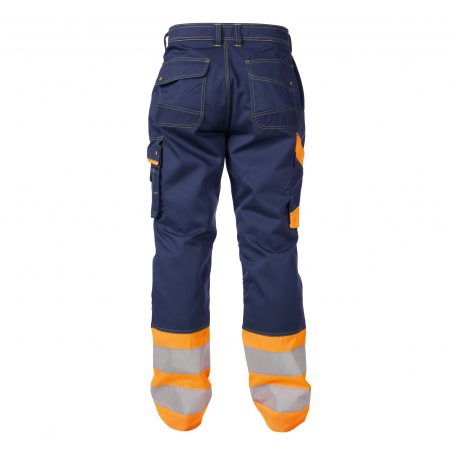 DASSY® Phoenix MARINEBLAUW/FLUO-ORANJE (achterkant)