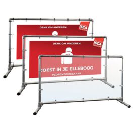 Buizen frame hek inclusief spandoek en frame