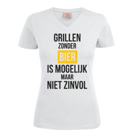 dames gril zonder bier wit