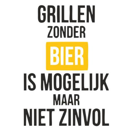 tekst grillen zonder bier