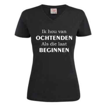 T-shirt Ik hou van ochtenden