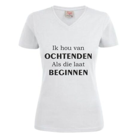 dames hou van ochtenden wit