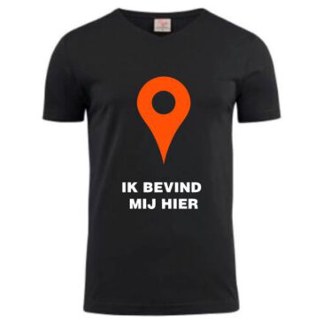 T-shirt Ik bevind mij hier