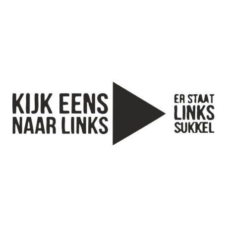 heren kijk naar links tekst