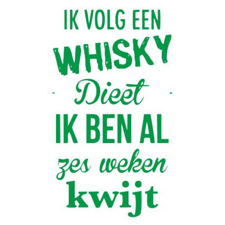 heren whisky dieet tekst