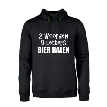 heren hoodie bier halen