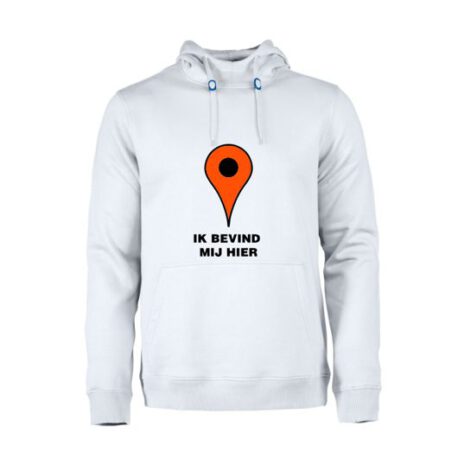 heren hoodie bevind me hier