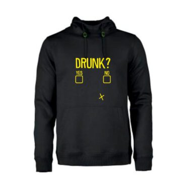 heren hoodie Drunk? yes/no