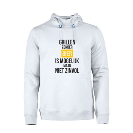 heren hoodie grillen zonder bier