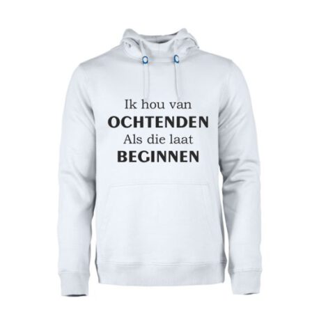 heren hoodie hou van ochtenden