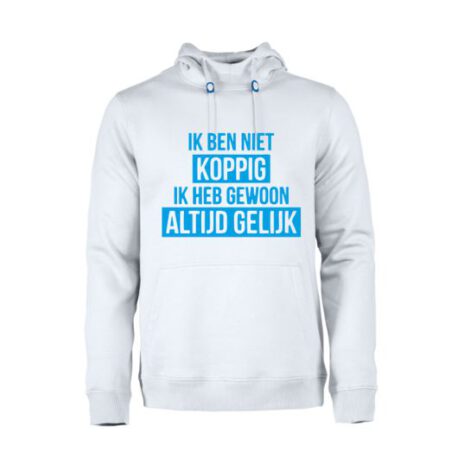 heren hoodie niet koppig