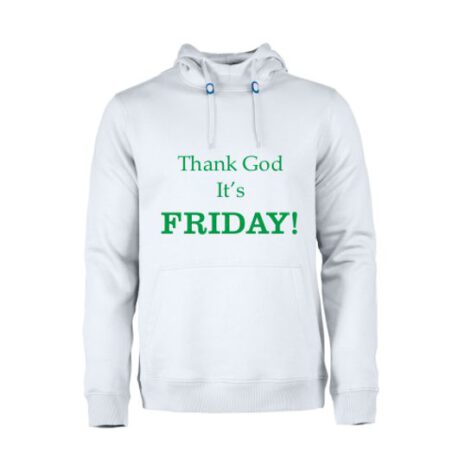 heren hoodie thankgod friday