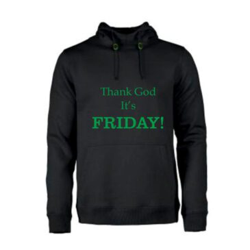 heren hoodie Thank god it’s Friday