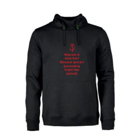 heren hoodie waarom klein zwart