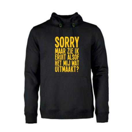 heren hoodie zie eruit alsof wat uitmaakt zwart