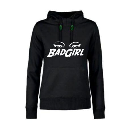 hoodie dames badgirl zwart