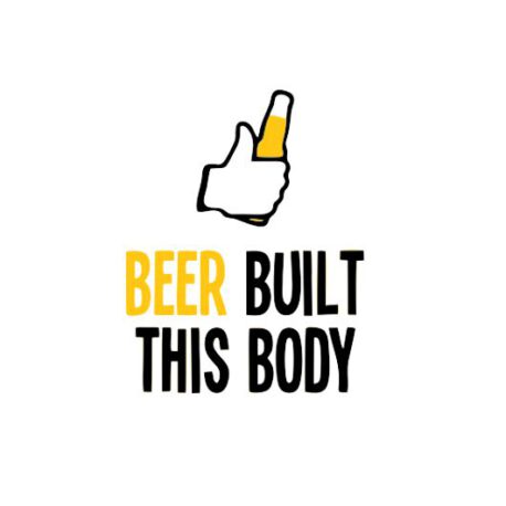 hoodie dames beer built body tekst