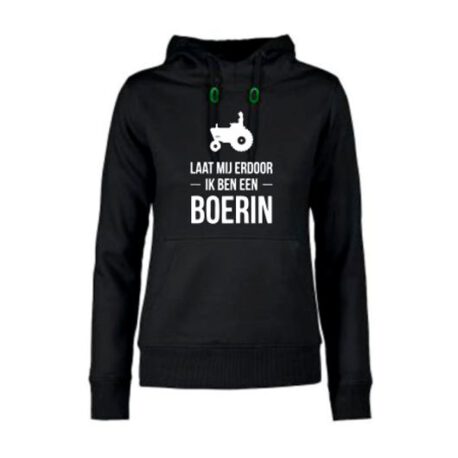 hoodie dames boerin zwart