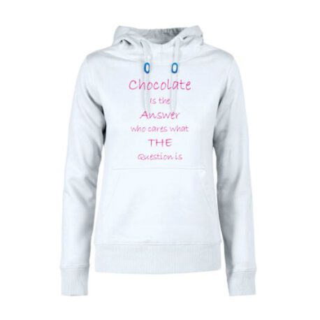 hoodie dames chocolate wit