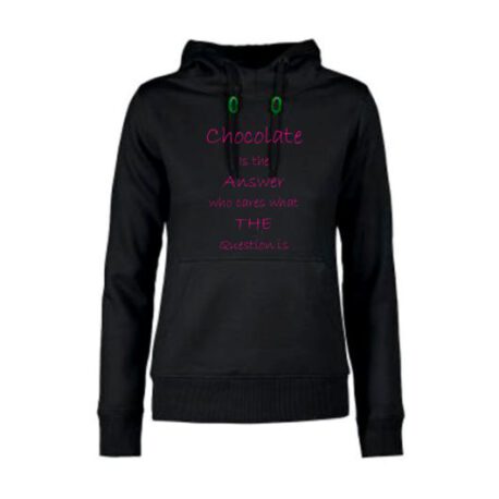 hoodie dames chocolate zwart