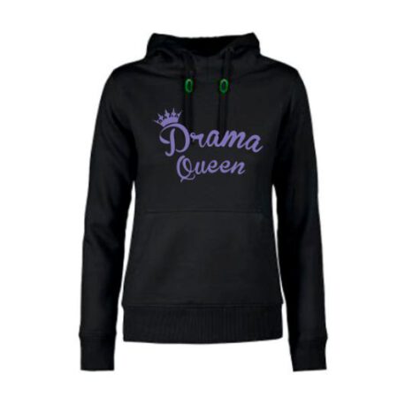 hoodie dames drama queen zwart – kopie