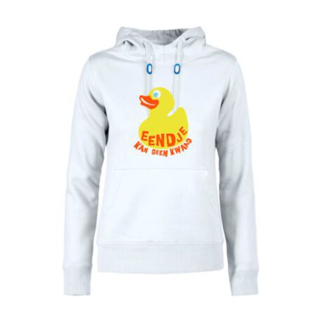 hoodie dames eendje kan geen kwaad wit