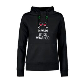 Dames hoodie In wijn zit de waarheid