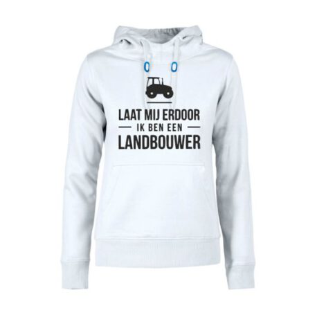 hoodie dames landbouwer wit