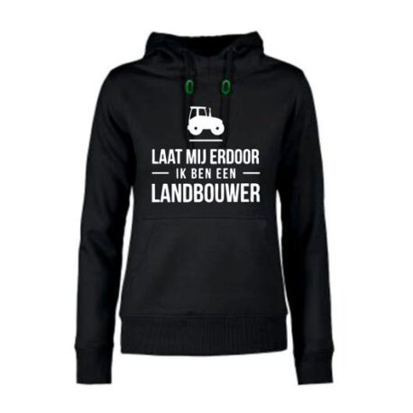 hoodie dames landbouwer zwart