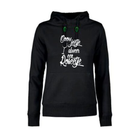 hoodie dames rosé zwart