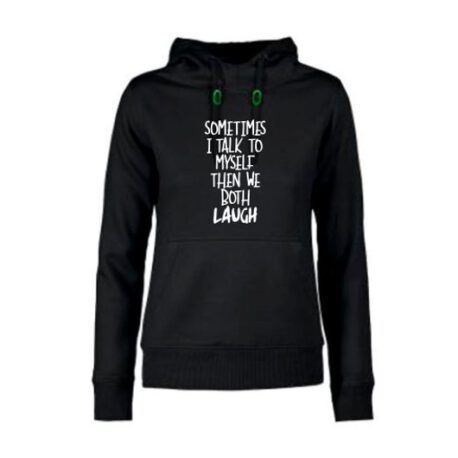 hoodie dames talk to myself zwart