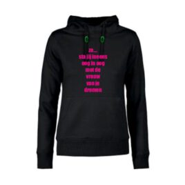 dames hoodie oog in oog met de vrouw van je dromen Maat M