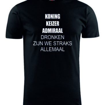 T-shirt koning keizer admiraal