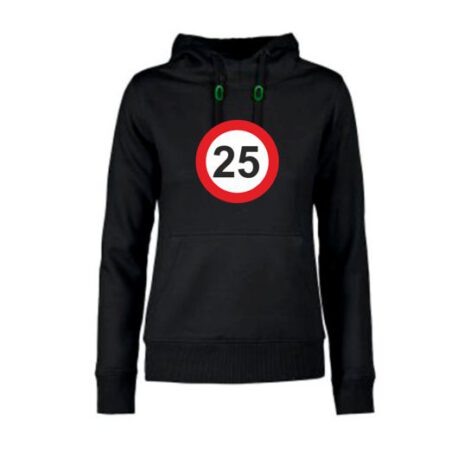 dames hoodie 25 zwart