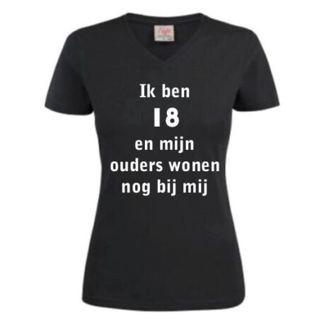 dames shirt ben 18 zwart