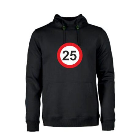 heren hoodie 25 zwart