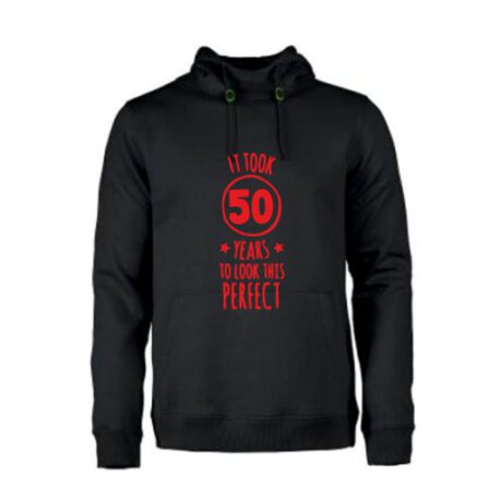 heren hoodie 50 jaar zwart