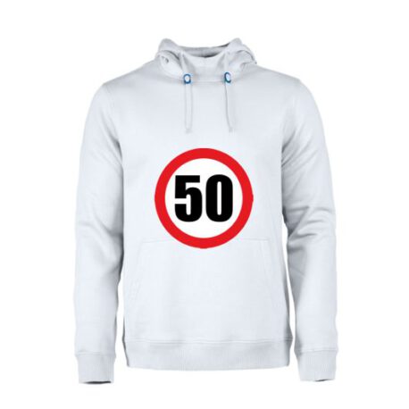 heren hoodie 50 verkeersbord