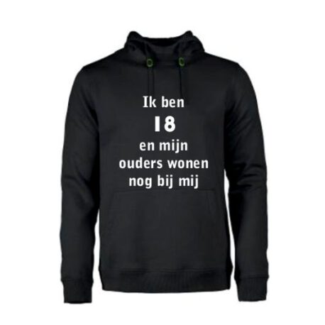 heren hoodie ben 18 zwart