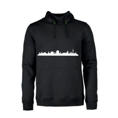 heren hoodie skyline markelo zwart