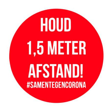 1,5 meter afstand sticker