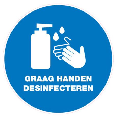 graag handen desinfecteren