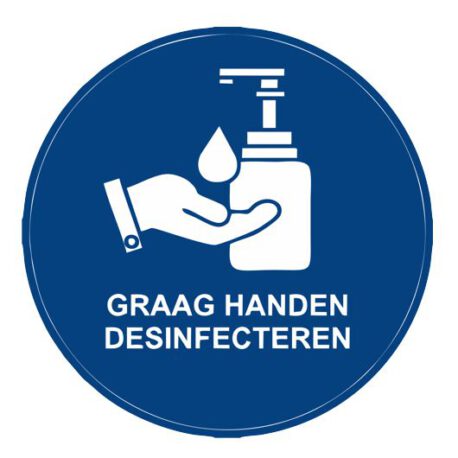 hand desinfecteer sticker