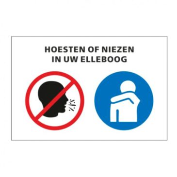 Stickers langwerpig hoesten of niezen 5 stuks